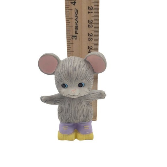 1992 Avon Best Buddies Mouse Porcelain Figurine Cute Little Cake Topper - Picture 6 of 7